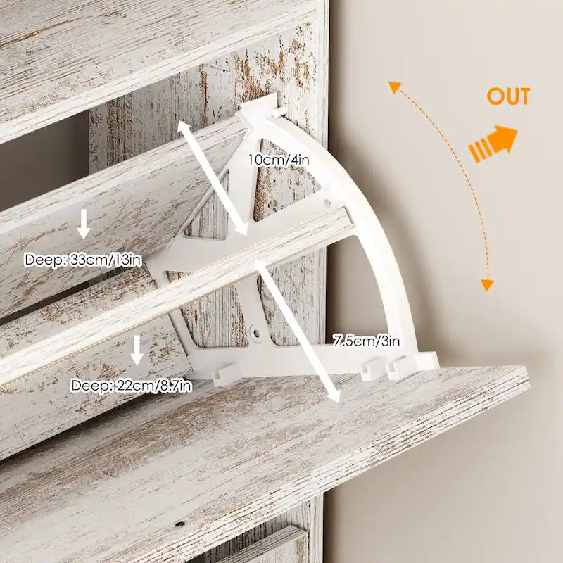 Meuble à chaussures, meuble à chaussures d'entrée, meuble de rangement pour balcon, étagère à chaussures grande capacité, blanc