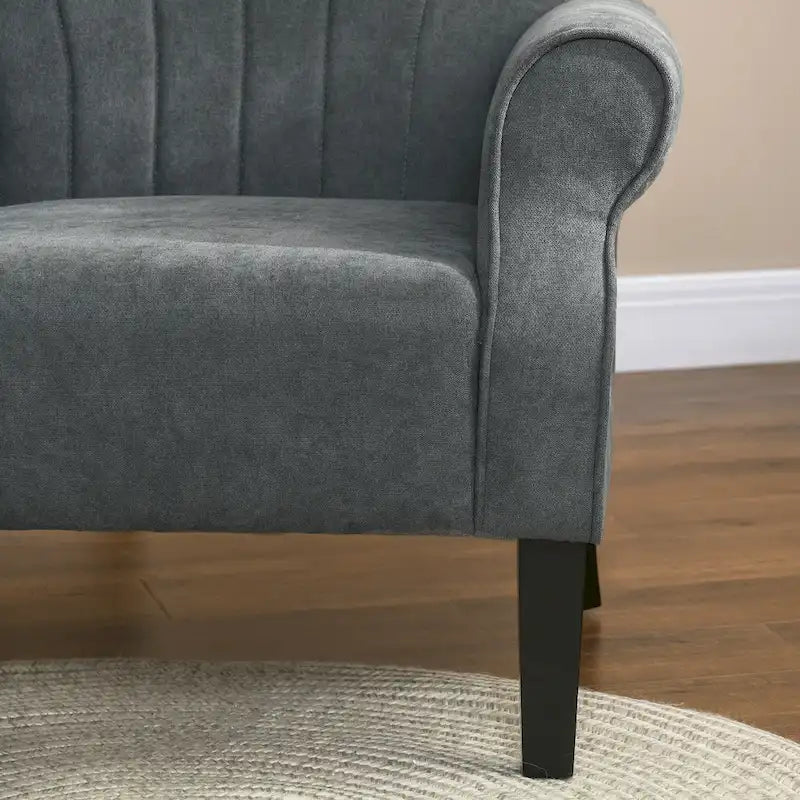 Fauteuil moderne de 31,5 po avec pieds en bois