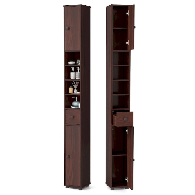 Meuble de rangement haut et étroit pour salle de bain, colonne de douche avec tiroir