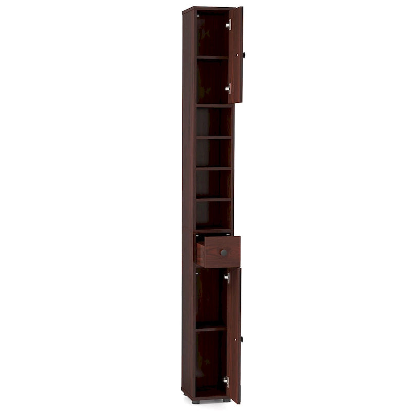 Meuble de rangement haut et étroit pour salle de bain, colonne de douche avec tiroir