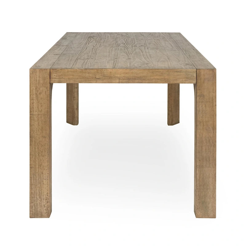 Table à manger en bois de pin recyclé 78 po, naturel