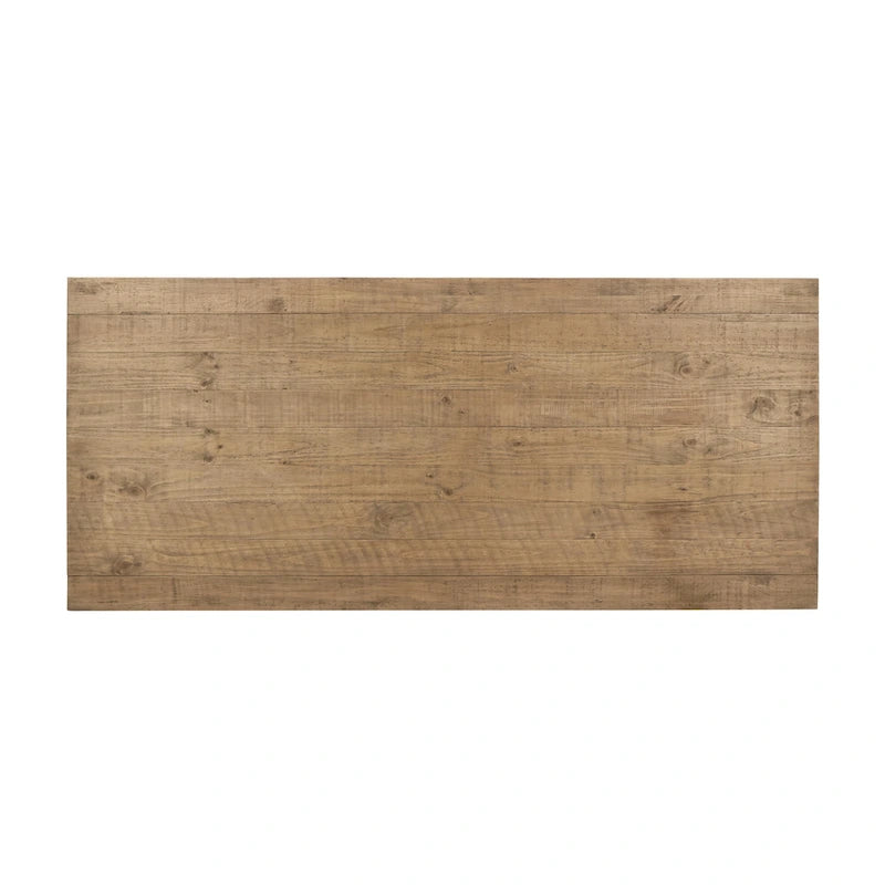 Table à manger en bois de pin recyclé 78 po, naturel