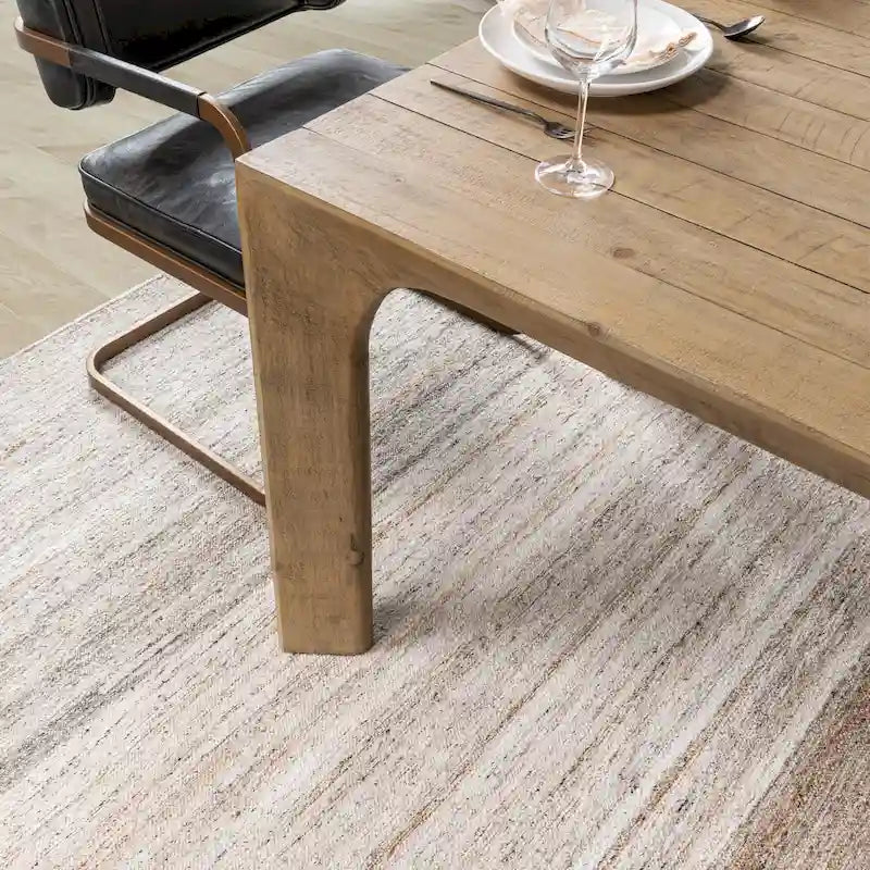 Table à manger en bois de pin recyclé 78 po, naturel