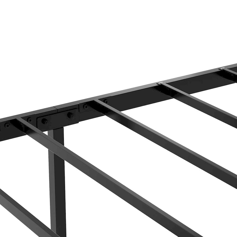 Lit plateforme Queen Size avec tête de lit de rangement et LED