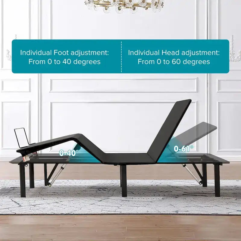 Sommier Réglable King Size avec Inclinaison Motorisée