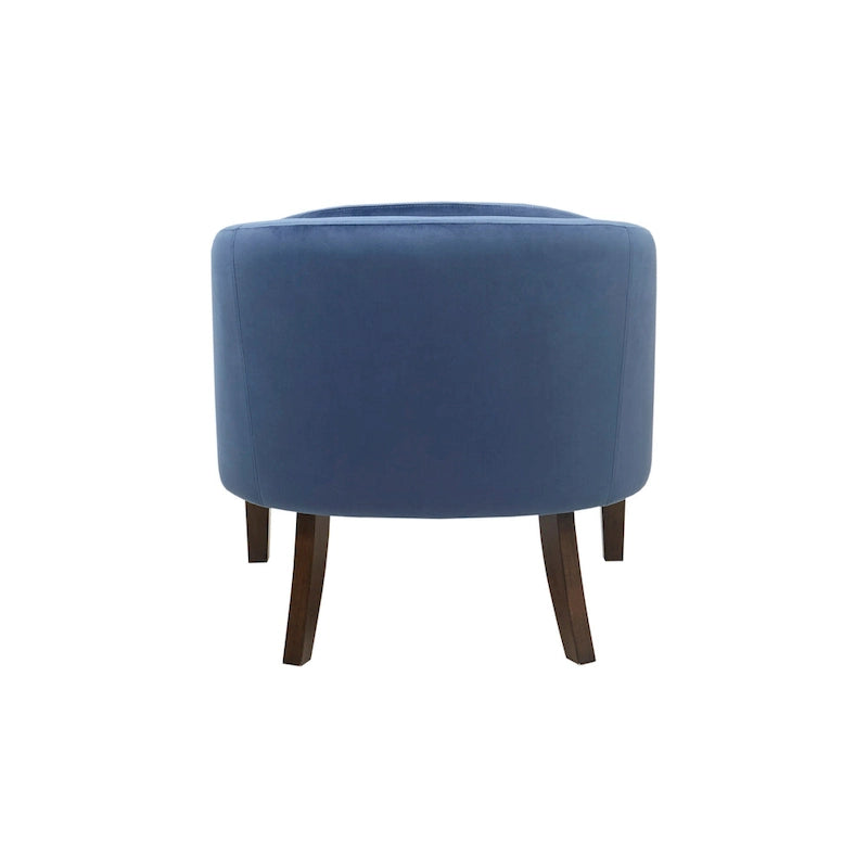 Fauteuil d'appoint capitonné bleu du milieu du siècle