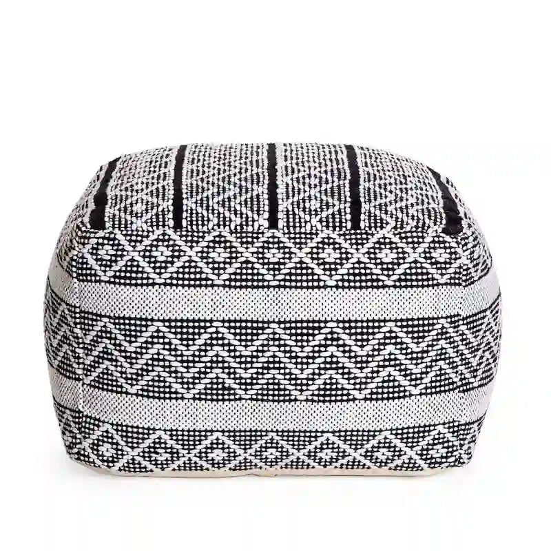 Pouffe ottoman carré de 56 cm – Repose-pieds fait main pour salon, chambre, chambre d'enfant
