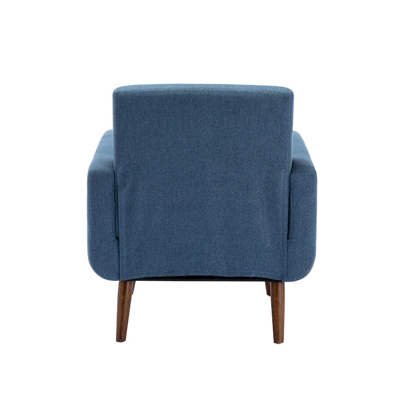 Fauteuil d'appoint, Revêtement en tissu ou en PU, Pieds en bois d'hévéa
