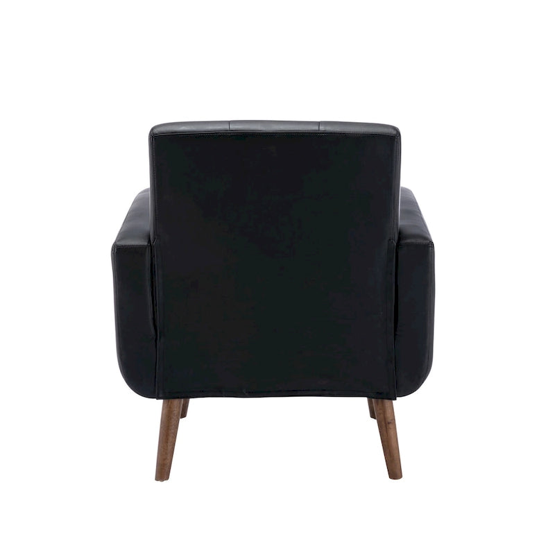 Fauteuil d'appoint, Revêtement en tissu ou en PU, Pieds en bois d'hévéa
