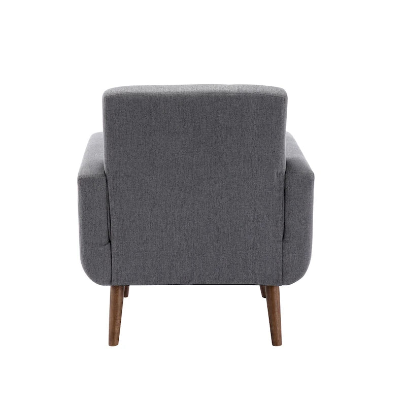 Fauteuil d'appoint, Revêtement en tissu ou en PU, Pieds en bois d'hévéa