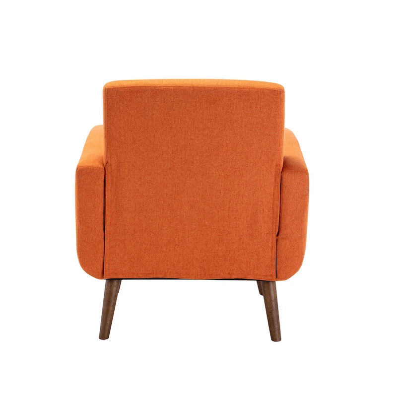 Fauteuil d'appoint, Revêtement en tissu ou en PU, Pieds en bois d'hévéa