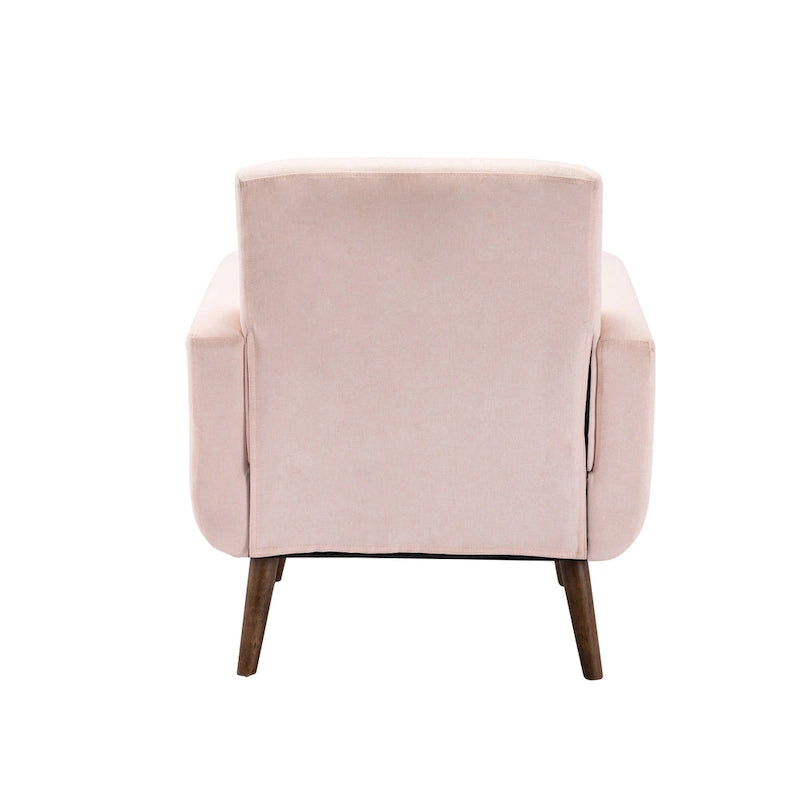 Fauteuil d'appoint, Revêtement en tissu ou en PU, Pieds en bois d'hévéa
