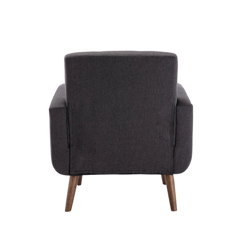 Fauteuil d'appoint, Revêtement en tissu ou en PU, Pieds en bois d'hévéa