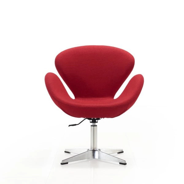 Chaise pivotante réglable contemporaine framboise