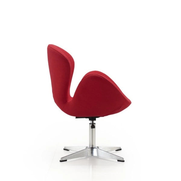 Chaise pivotante réglable contemporaine framboise