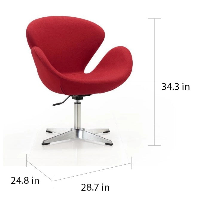 Chaise pivotante réglable contemporaine framboise
