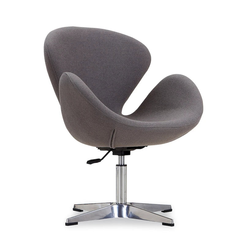 Chaise pivotante réglable contemporaine framboise
