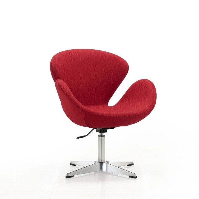 Chaise pivotante réglable contemporaine framboise