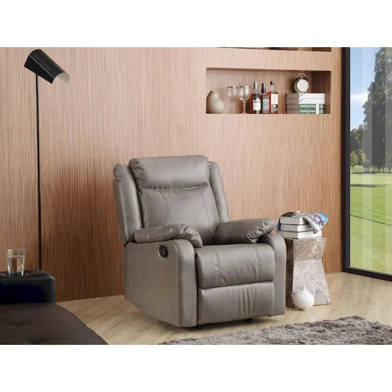 Fauteuil à bascule inclinable en similicuir
