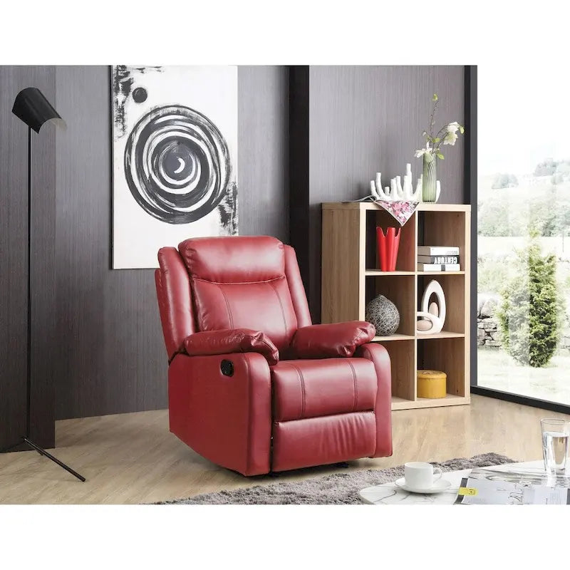Fauteuil à bascule inclinable en similicuir