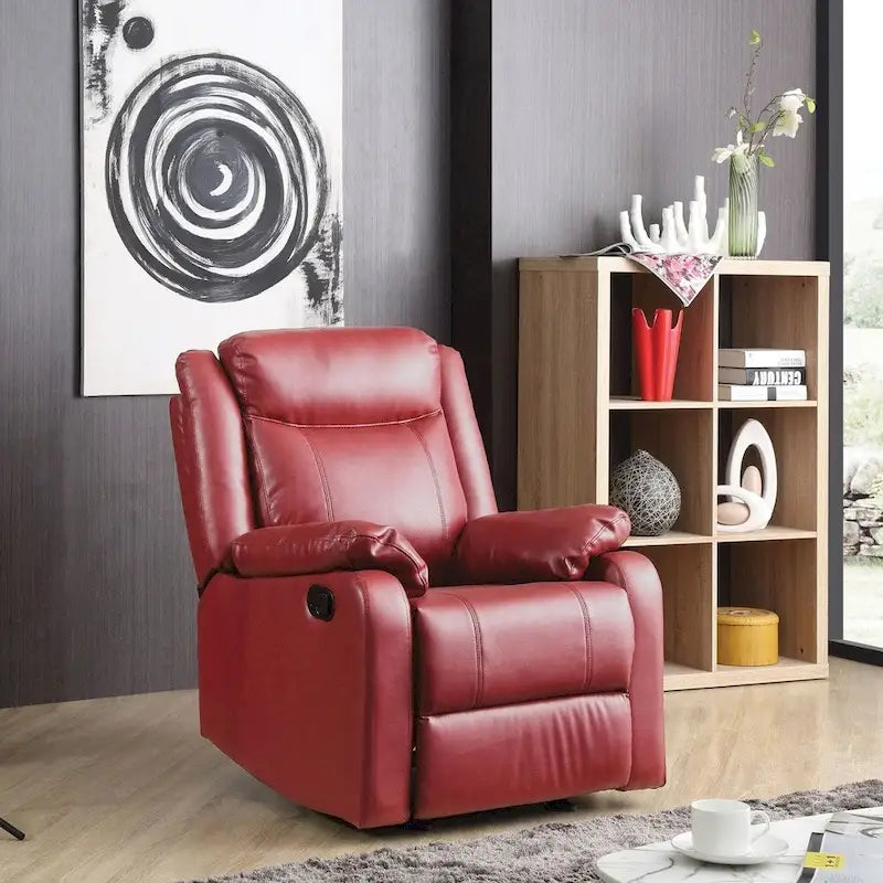 Fauteuil à bascule inclinable en similicuir
