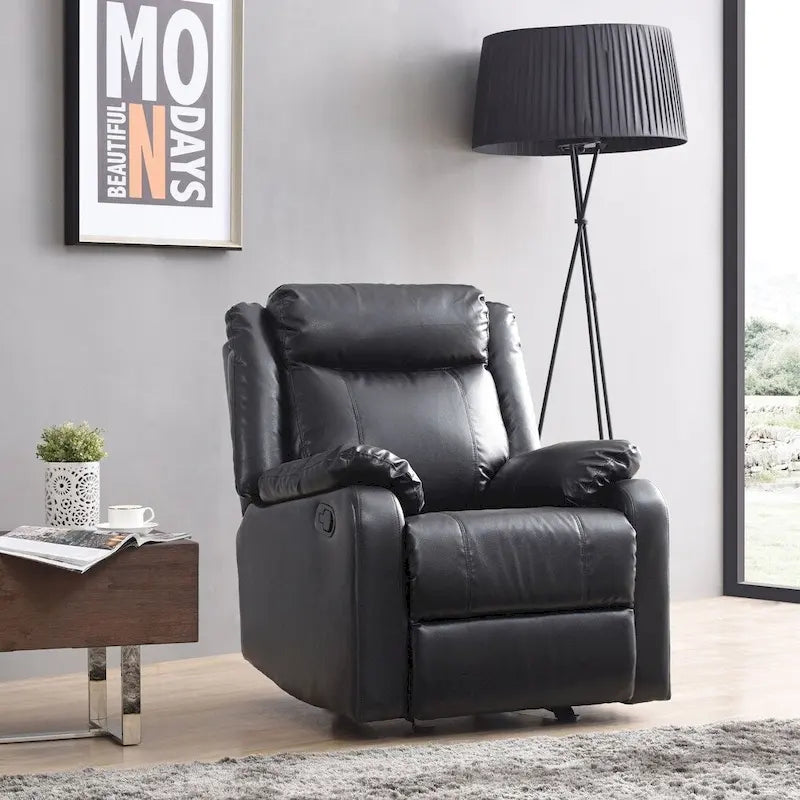Fauteuil à bascule inclinable en similicuir