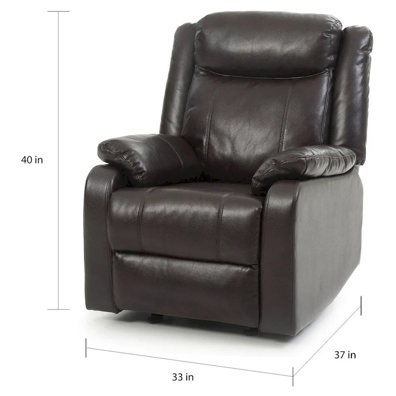 Fauteuil à bascule inclinable en similicuir