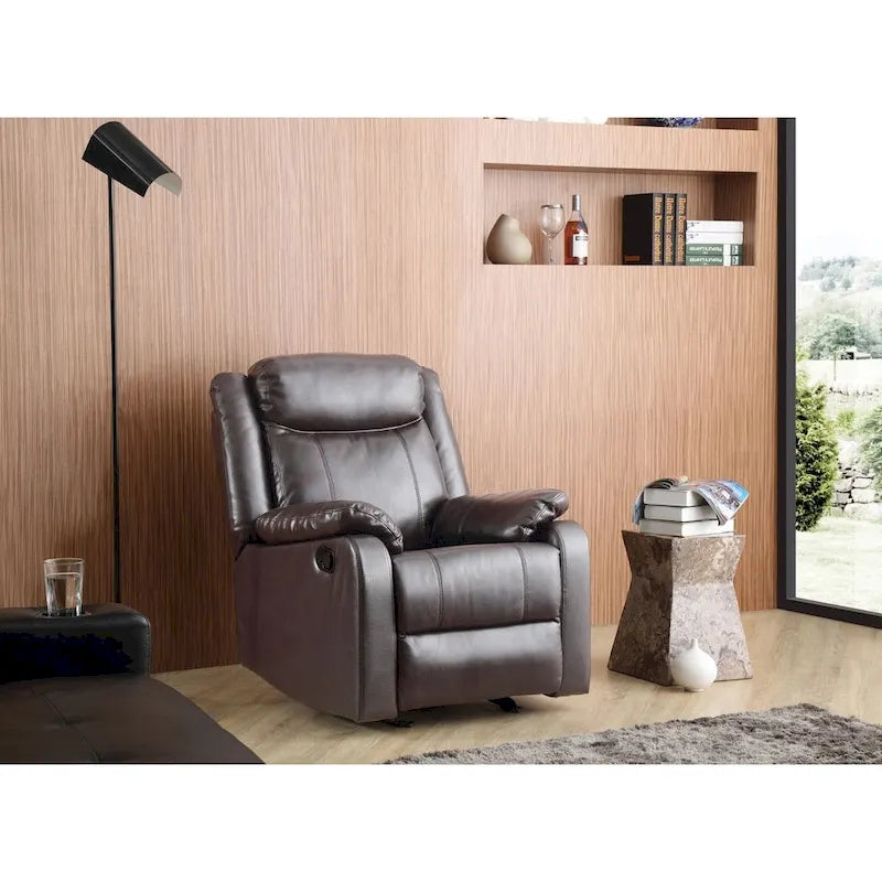 Fauteuil à bascule inclinable en similicuir