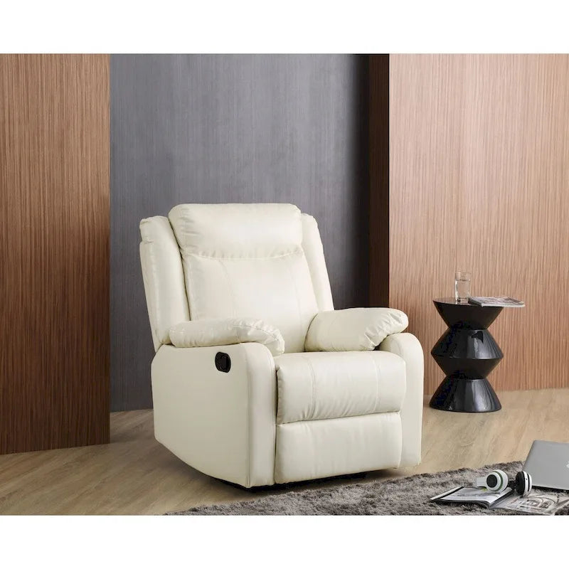 Fauteuil à bascule inclinable en similicuir