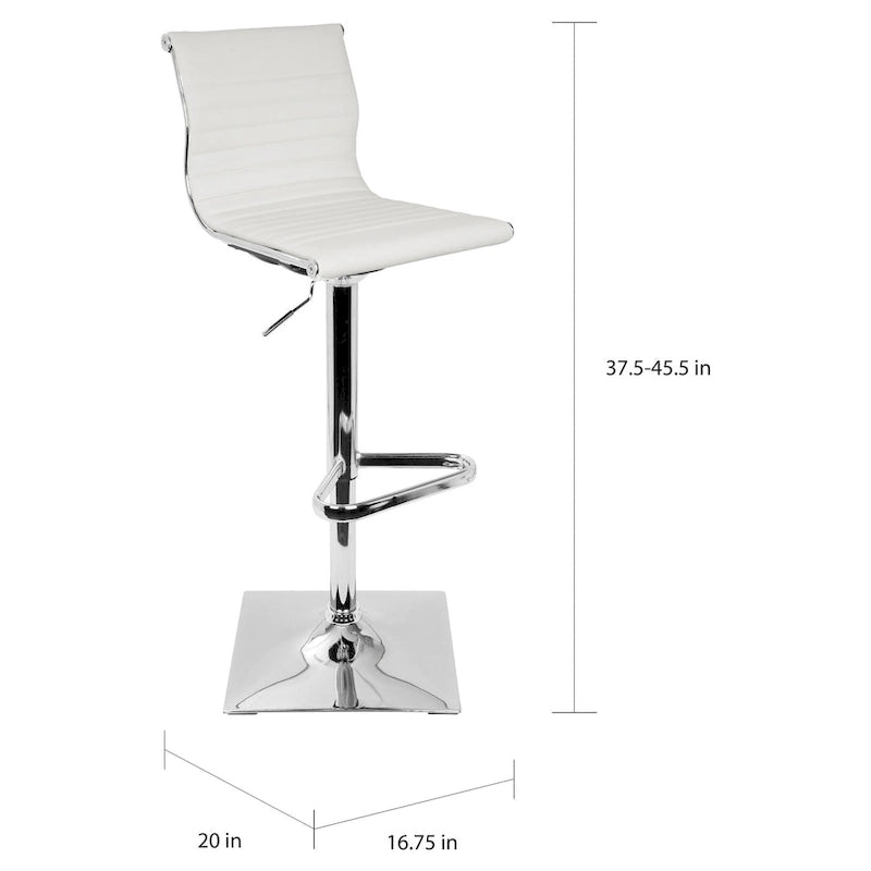 Tabouret de bar réglable contemporain en similicuir - S/O
