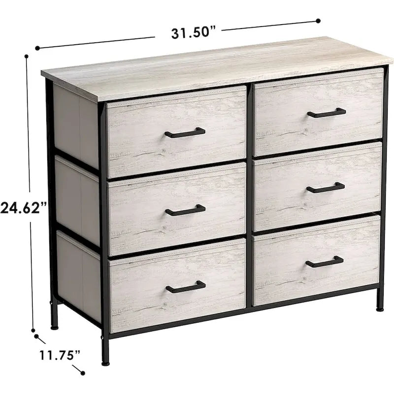 Commodes de chambre avec 6 tiroirs, commode de chambre