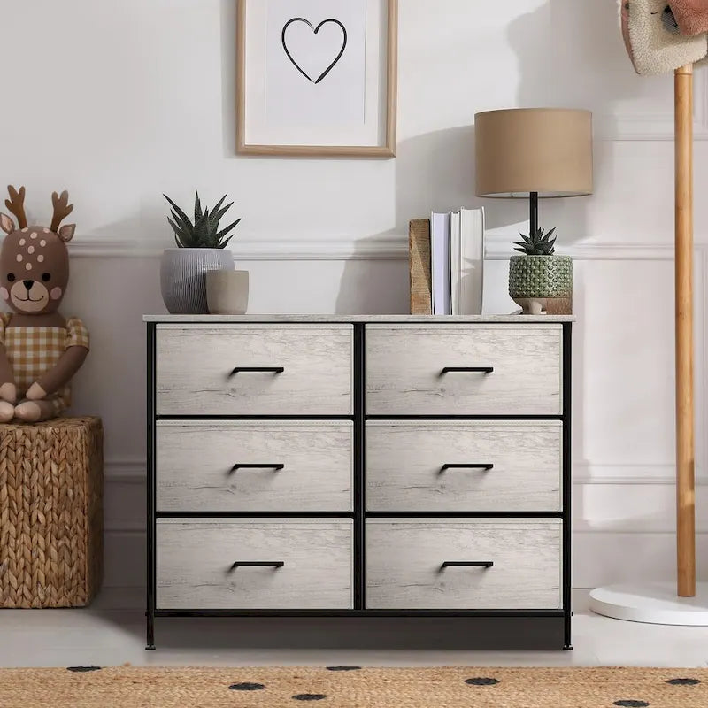 Commodes de chambre avec 6 tiroirs, commode de chambre