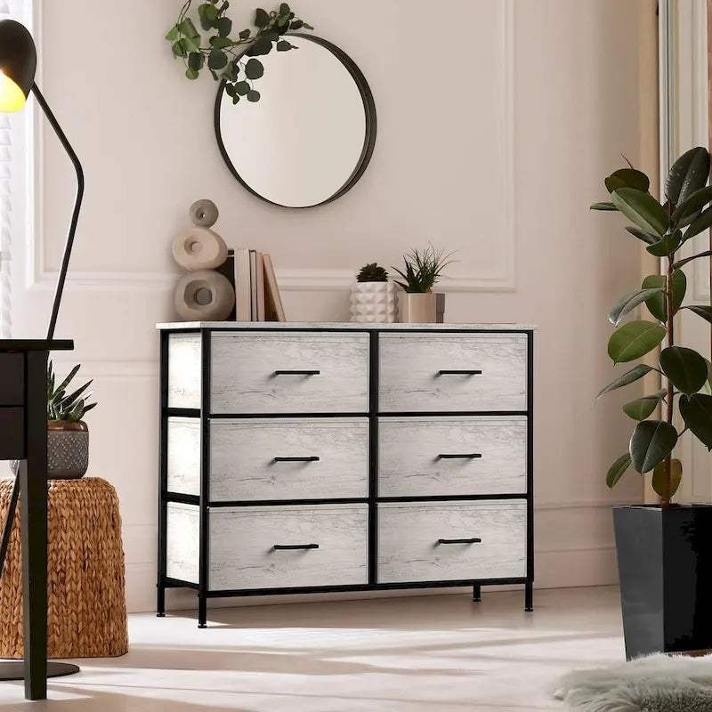 Commodes de chambre avec 6 tiroirs, commode de chambre