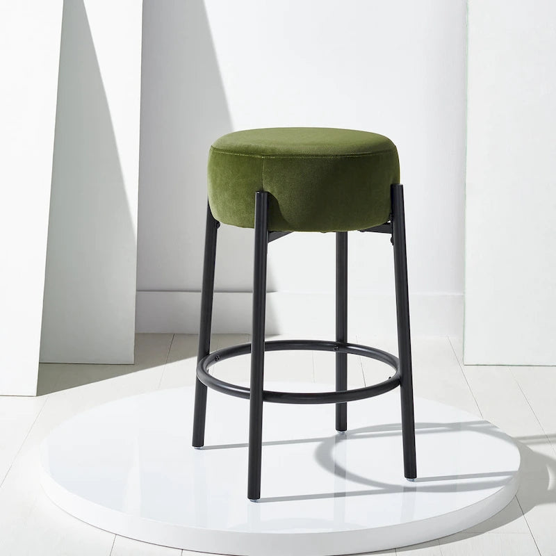 Tabouret de comptoir à pieds métalliques 26 po - 15 po L x 15 po P x 26 po H - 15Lx15Px26H