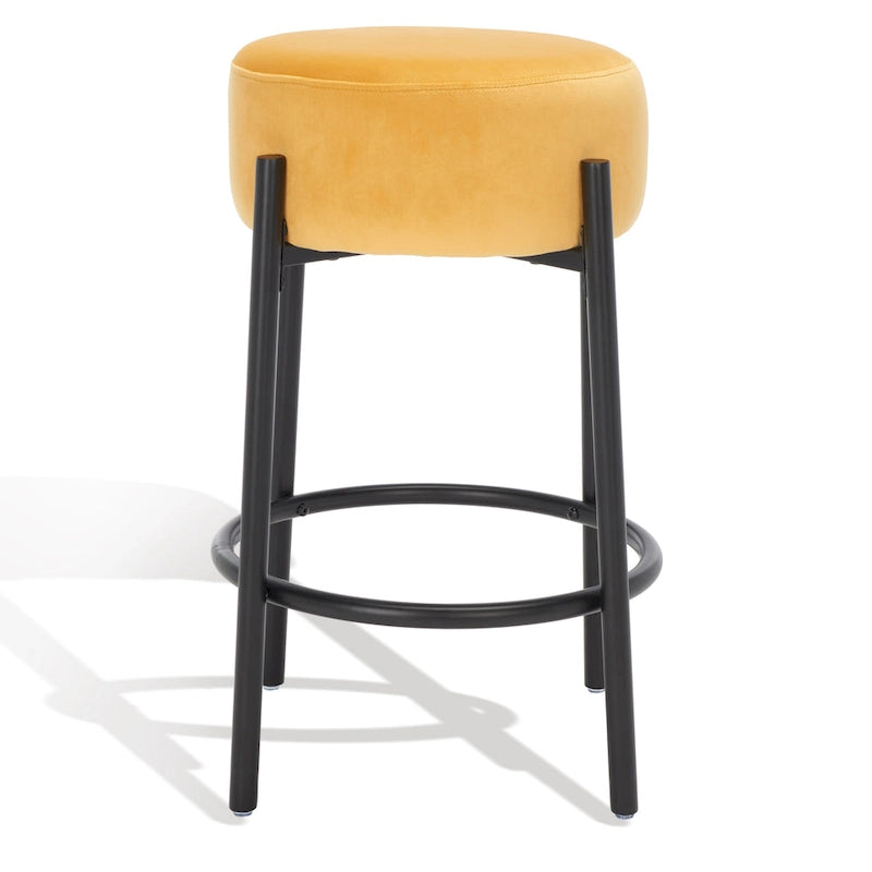 Tabouret de comptoir à pieds métalliques 26 po - 15 po L x 15 po P x 26 po H - 15Lx15Px26H