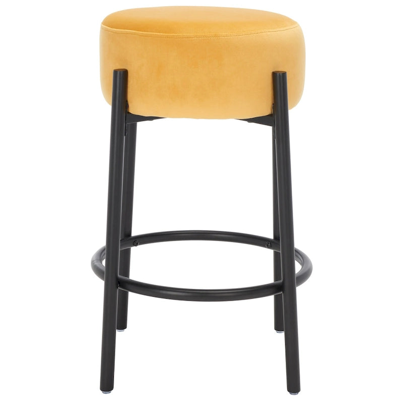Tabouret de comptoir à pieds métalliques 26 po - 15 po L x 15 po P x 26 po H - 15Lx15Px26H