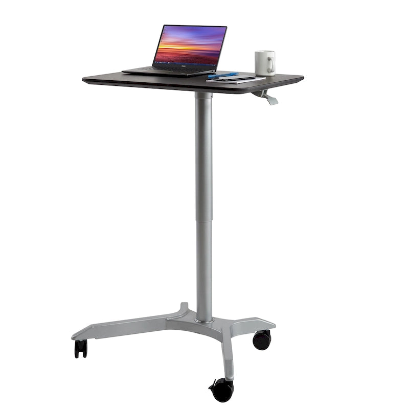 28 Chariot de bureau mobile à hauteur réglable pneumatique pour ordinateur portable