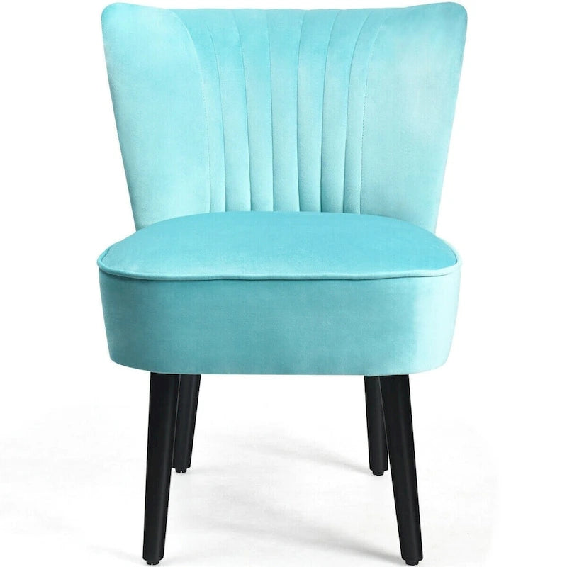 Lot de 2 fauteuils d'appoint sans accoudoirs rembourrés