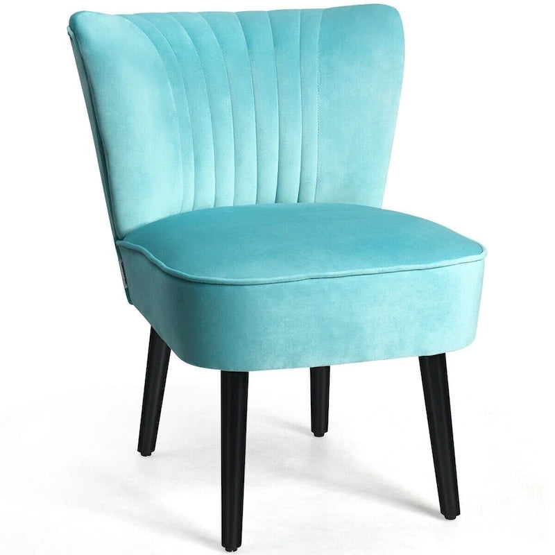 Lot de 2 fauteuils d'appoint sans accoudoirs rembourrés