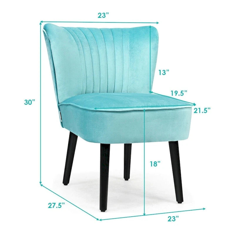 Lot de 2 fauteuils d'appoint sans accoudoirs rembourrés