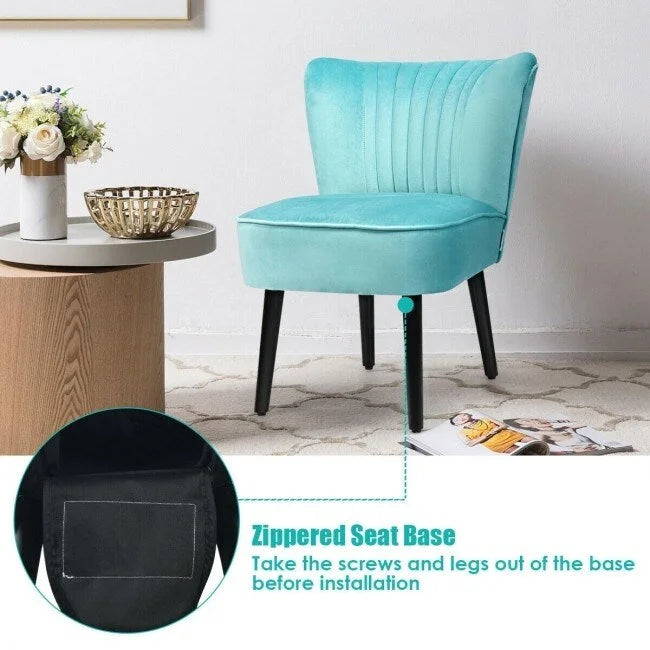 Lot de 2 fauteuils d'appoint sans accoudoirs rembourrés