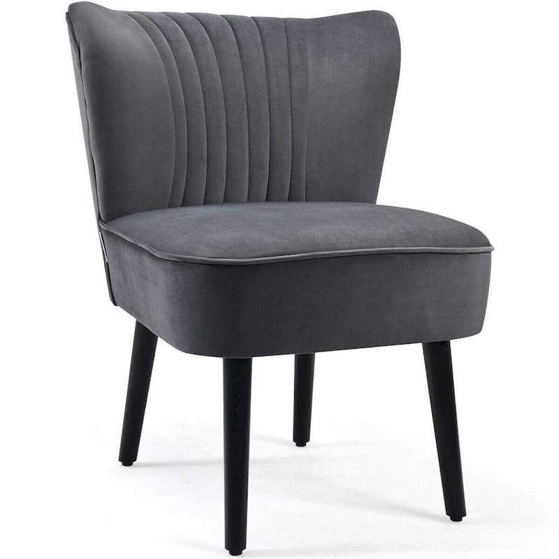 Lot de 2 fauteuils d'appoint sans accoudoirs rembourrés