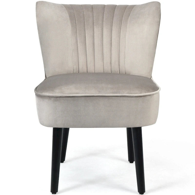 Lot de 2 fauteuils d'appoint sans accoudoirs rembourrés