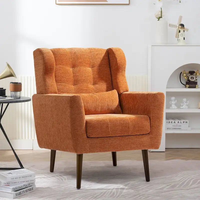 Fauteuil d'appoint moderne rembourré en mousse, fauteuil de salon confortable pour la lecture