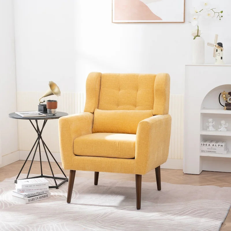 Fauteuil d'appoint moderne rembourré en mousse, fauteuil de salon confortable pour la lecture