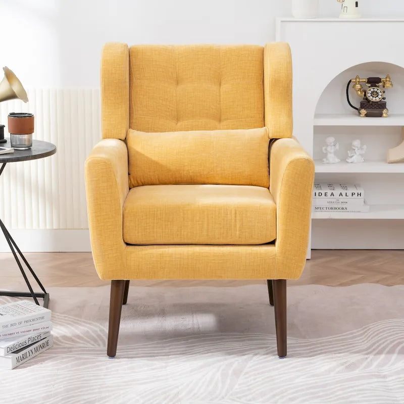 Fauteuil d'appoint moderne rembourré en mousse, fauteuil de salon confortable pour la lecture