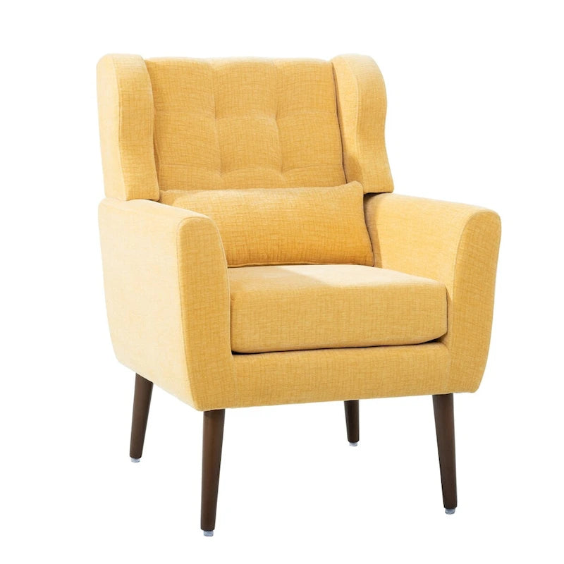 Fauteuil d'appoint moderne rembourré en mousse, fauteuil de salon confortable pour la lecture