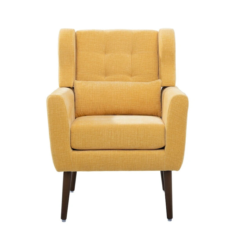 Fauteuil d'appoint moderne rembourré en mousse, fauteuil de salon confortable pour la lecture