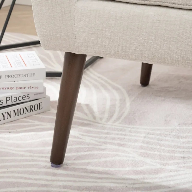 Fauteuil d'appoint moderne rembourré en mousse, fauteuil de salon confortable pour la lecture