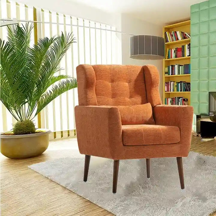 Fauteuil d'appoint moderne rembourré en mousse, fauteuil de salon confortable pour la lecture